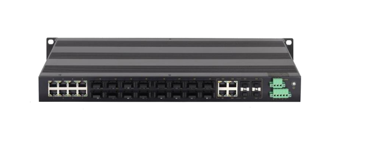 IES1028-4GC-16F Switch công nghiệp quản lí 8 cổng quang, 16 cổng 10 ...